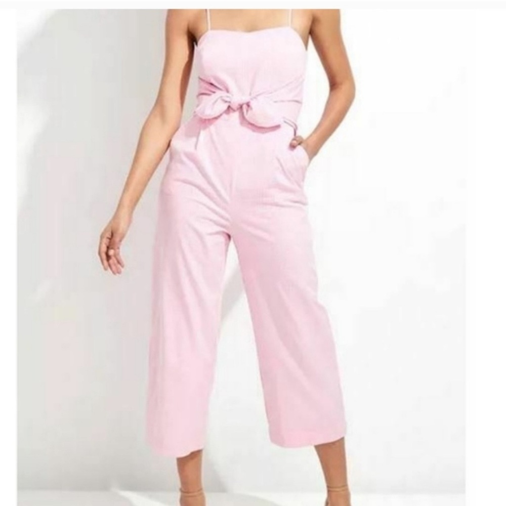 Vineyard Vines Bow Waist Jumpsuit Striped Spaghetti Strap Sweetheart
Neck